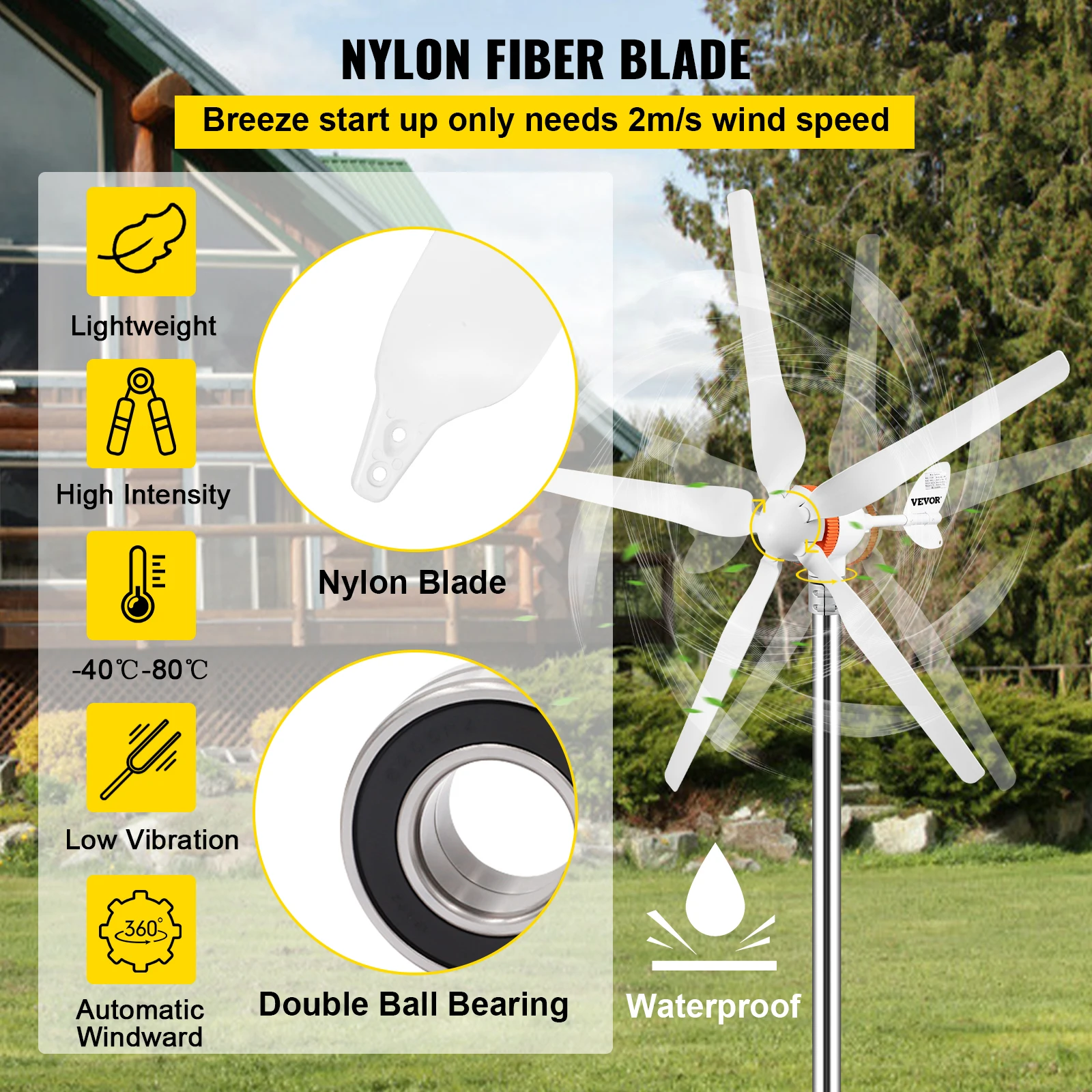 Kleiner Windturbinengenerator  – Renewable Energy Use Bewertung und Preis