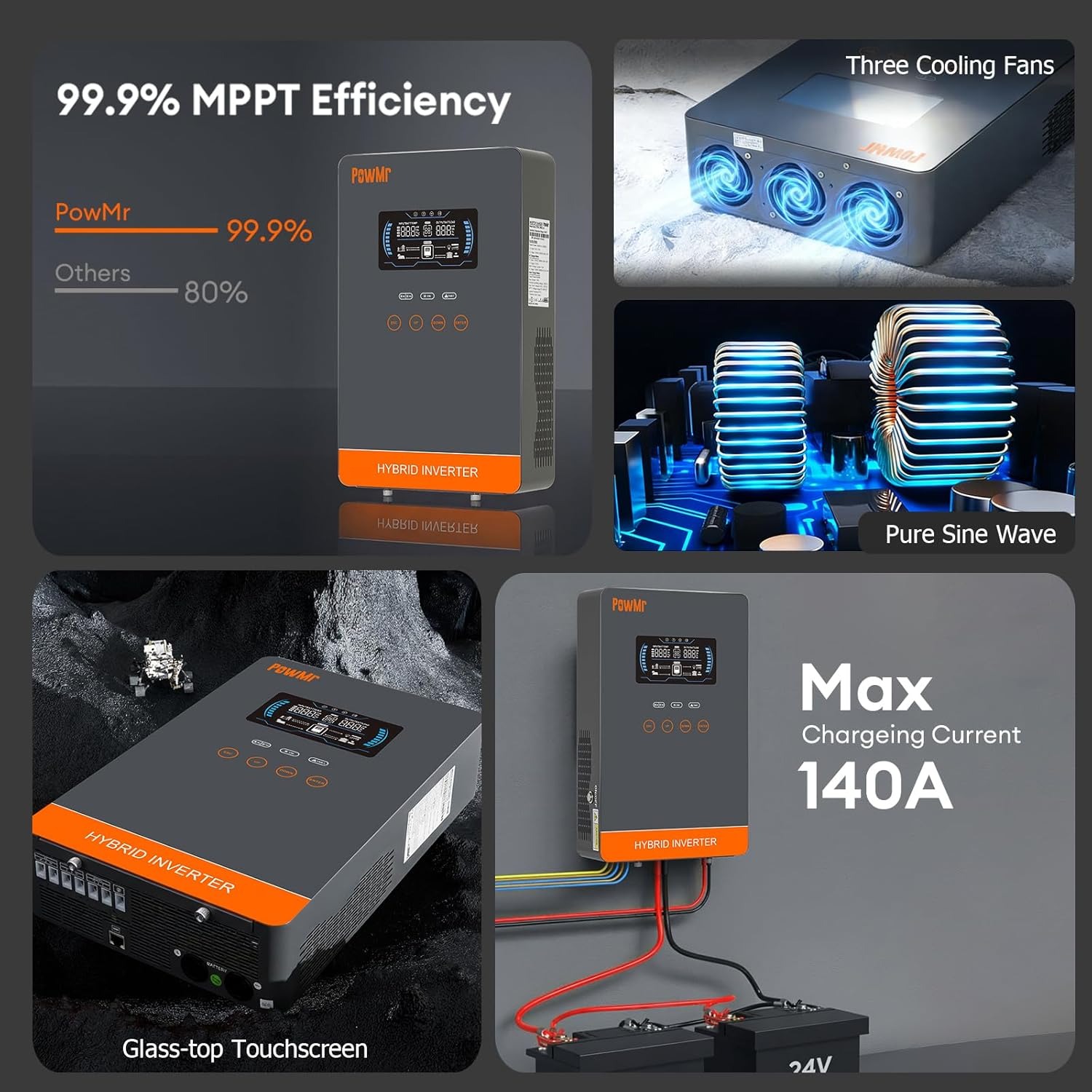 PowMr USA 4000W 24V Hybrid-Sol – Off Grid Solar Kit Bewertung und Preis